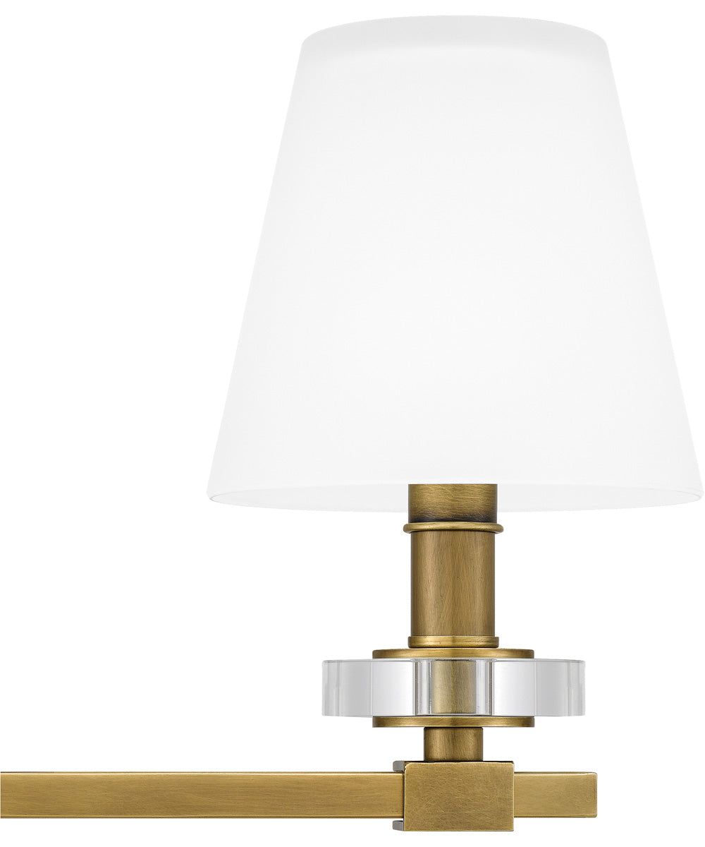 Kelsey Glen Extra Large 4-light Bath Light Weathered Brass