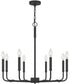 Abner 8-light Chandelier Matte Black