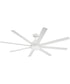 Rush 65" 1-Light Ceiling Fan (Blades Included) White