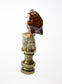Owl on Branch Lamp Finial Porcelain 2.25"h