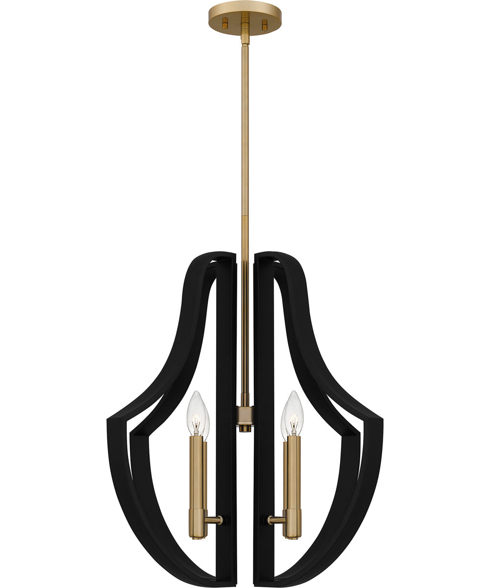 Quoizel Pendant 4-light Pendant Matte Black