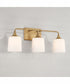 Presley 3-Light Vanity Aged Brass