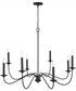 Vincent 8-Light Chandelier Black Iron