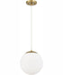 Gaze 1-Light Pendant Satin Brass