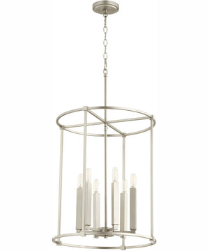 Olympus 6-light Entry Foyer Hall Chandelier Satin Nickel