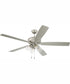 60" Outdoor Super Pro 104 4-Light Indoor/Outdoor Ceiling Fan Painted Nickel