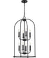 Leyden 8-Light Farmhouse Style Foyer Pendant Light Matte Black