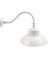 Outdoor Barn Gooseneck Wall Light White Finish, 15"h