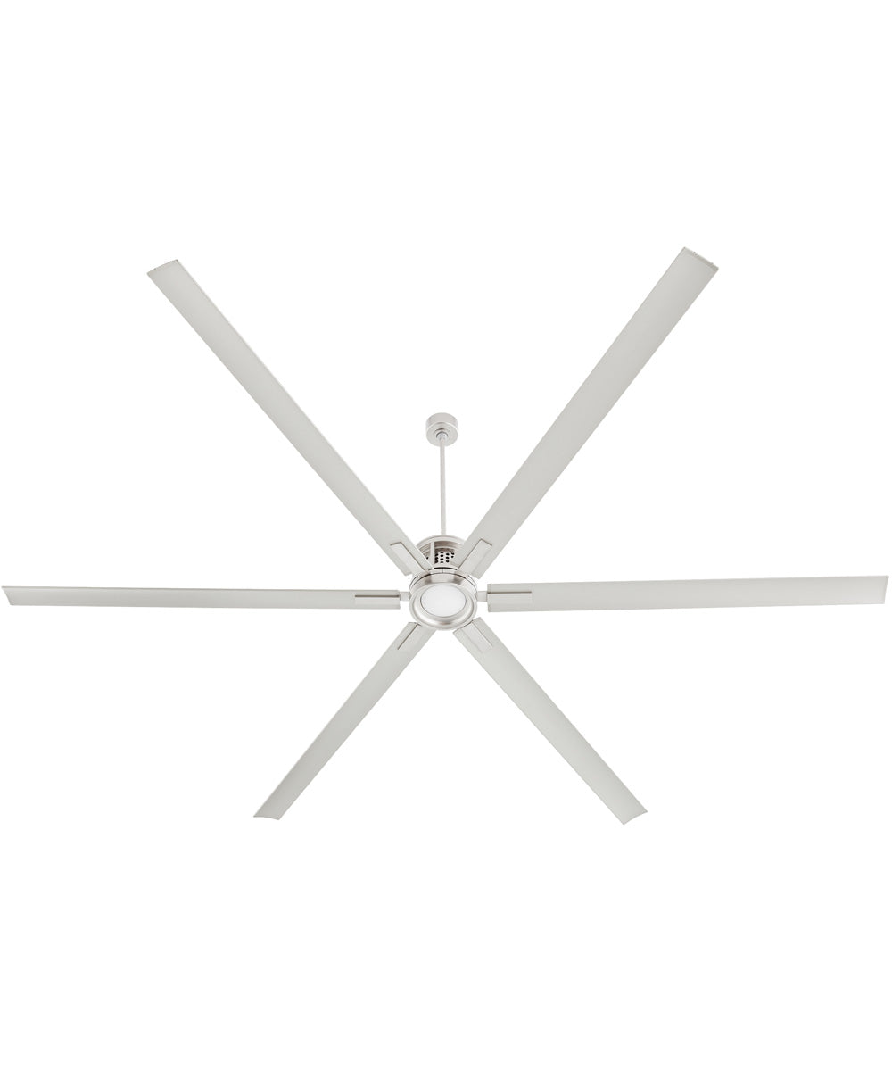 120" Zeus Patio Ceiling Fan Satin Nickel