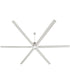 120" Zeus Patio Ceiling Fan Satin Nickel