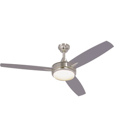 Targas 52" 1-Light Ceiling Fan (Blades Included) Brushed Polished Nickel