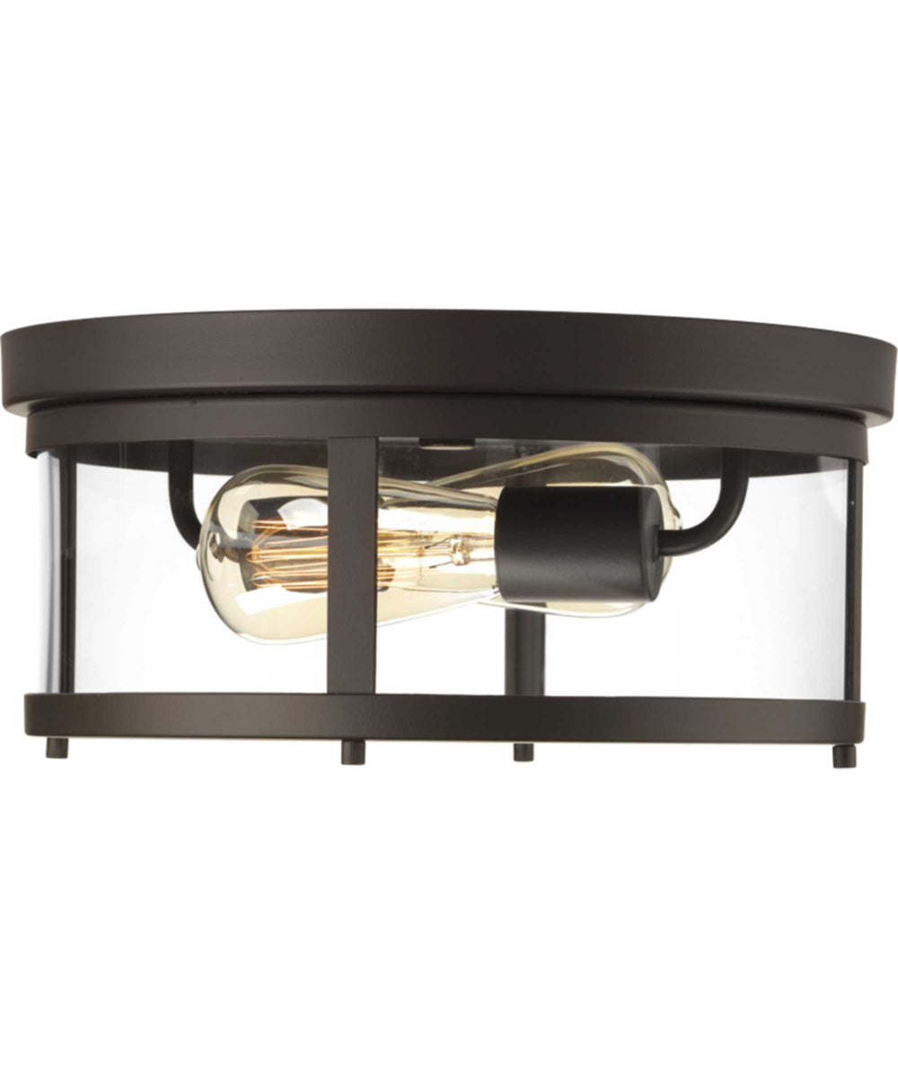 Gunther 12-5/8" Flush Mount Antique Bronze