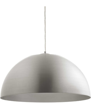 Dome 1-Light LED Pendant Satin Aluminum