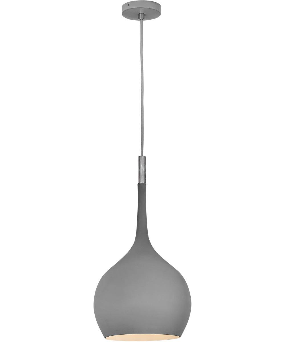 Ziggy 1-Light Medium Pendant in Matte Gray