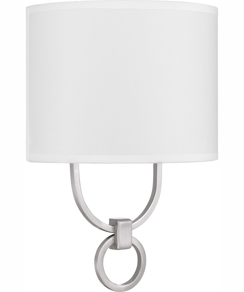 Quoizel Wood Small 1-light Wall Sconce Brushed Nickel