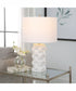 Ascent White Geometric Table Lamp