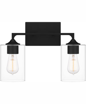 Prescott Medium 2-light Bath Light Matte Black