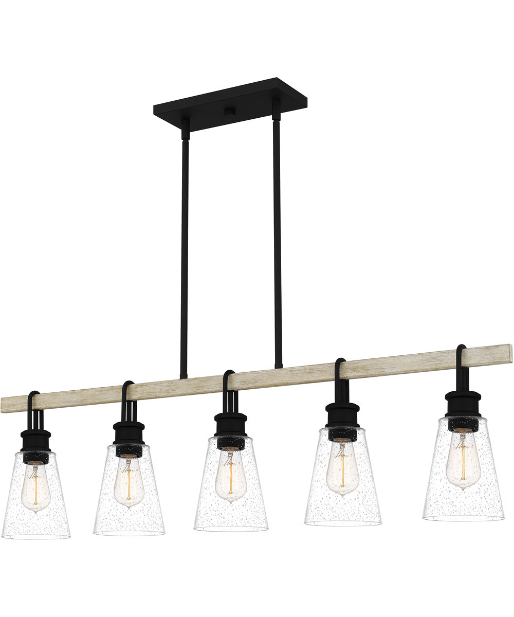 Kingsbridge 5-light Island Light Earth Black