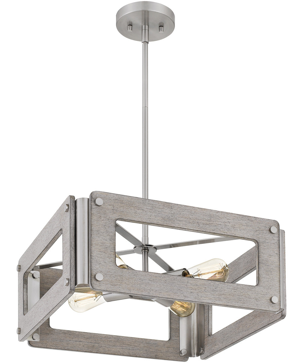 Lonny 4-light Pendant Brushed Nickel