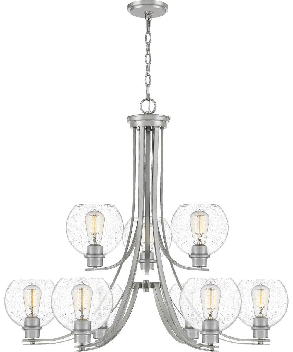 Pruitt 9-light Chandelier Brushed Nickel