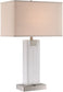 30"H Clifton 2-light Table Lamp Brushed Nickel