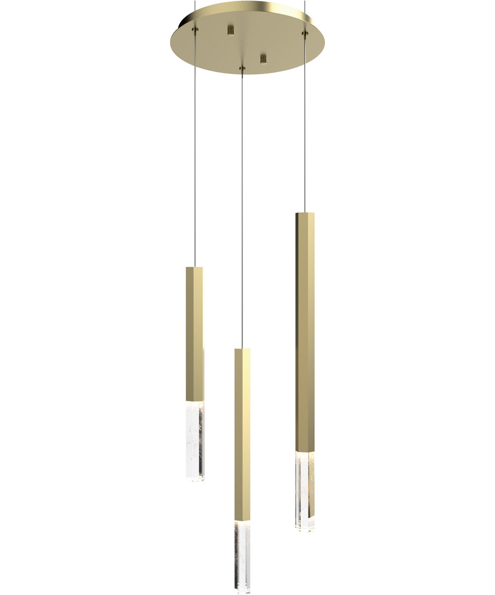 Diaphane LED 3-Light Pendant Gold