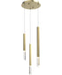 Diaphane LED 3-Light Pendant Gold