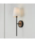 Jonah 1-Light Sconce Light Wood and Matte Black