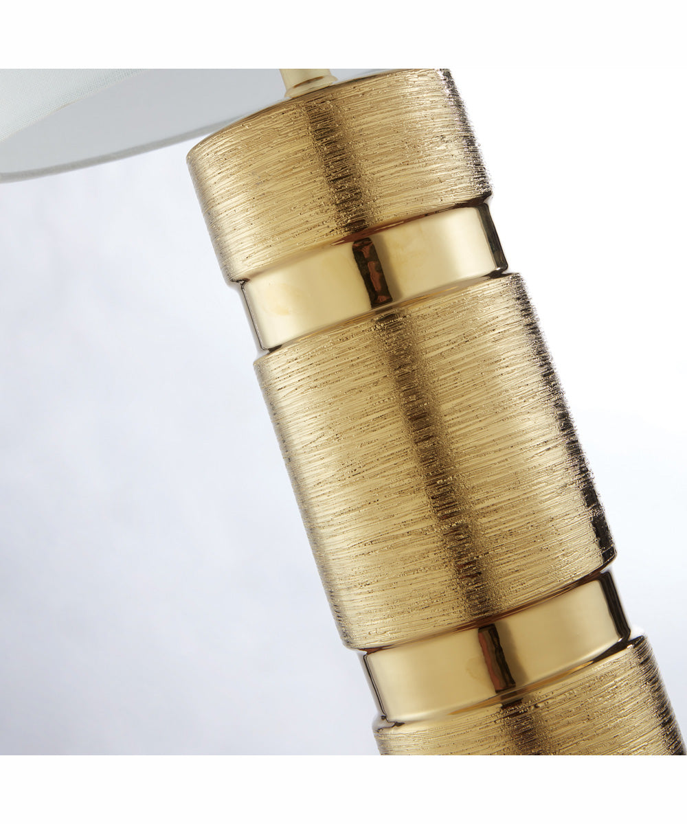 Lucano 2-Light 2 Pack-Table Lamp Gold/White Linen Shade