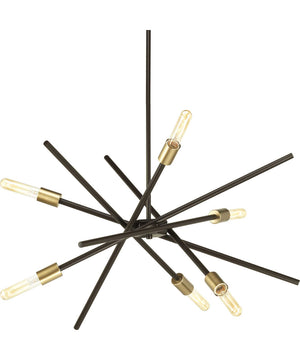 Astra 6-Light Mid-Century Modern Chandelier Light Antique Bronze