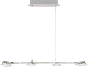34"W Santiago LED Pendant Nickel-Matte