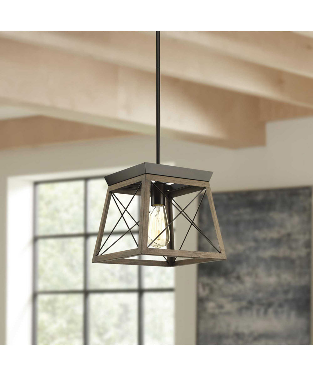 Briarwood 1-Light Coastal Mini-Pendant Light Antique Bronze