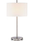 Hotel 2-Light  Table Lamp Satin Nickel
