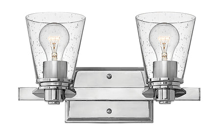 15"W Avon 2-Light Bath Two Light in Chrome with Clear