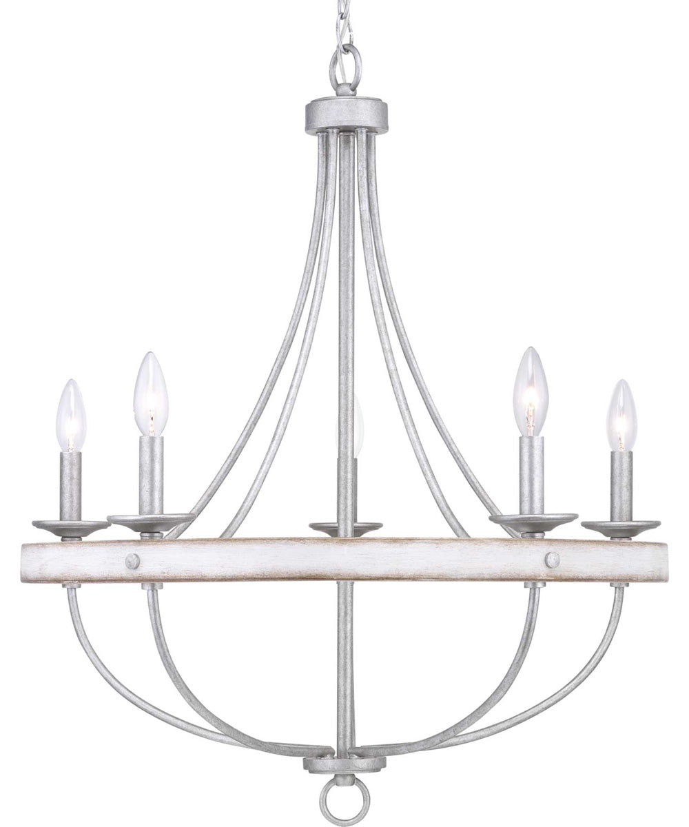 Gulliver 5-Light Coastal Chandelier Light Galvanized Finish