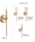 Elara 1-Light New Traditional Wall Light Vintage Brass