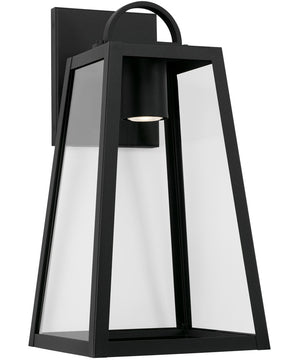 Leighton 1-Light Outdoor Wall-Lantern Rain or Shine - Black