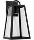 Leighton 1-Light Outdoor Wall-Lantern Rain or Shine - Black