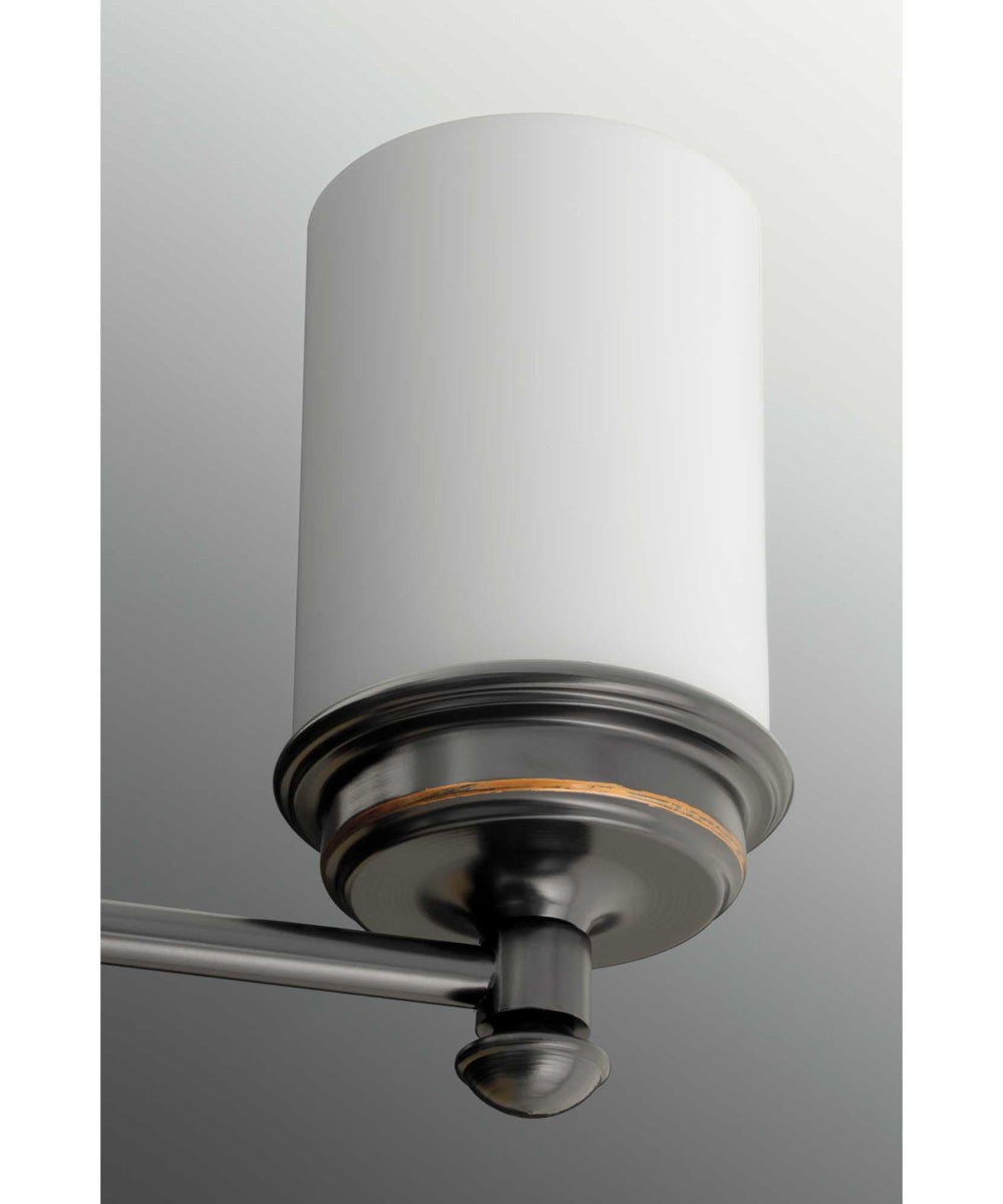 Glide 4-Light Etched Opal Glass Coastal Bath Vanity Light Rubbed Bronze