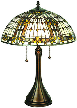 23"H Fleur-De-Lis  Tiffany Table Lamp