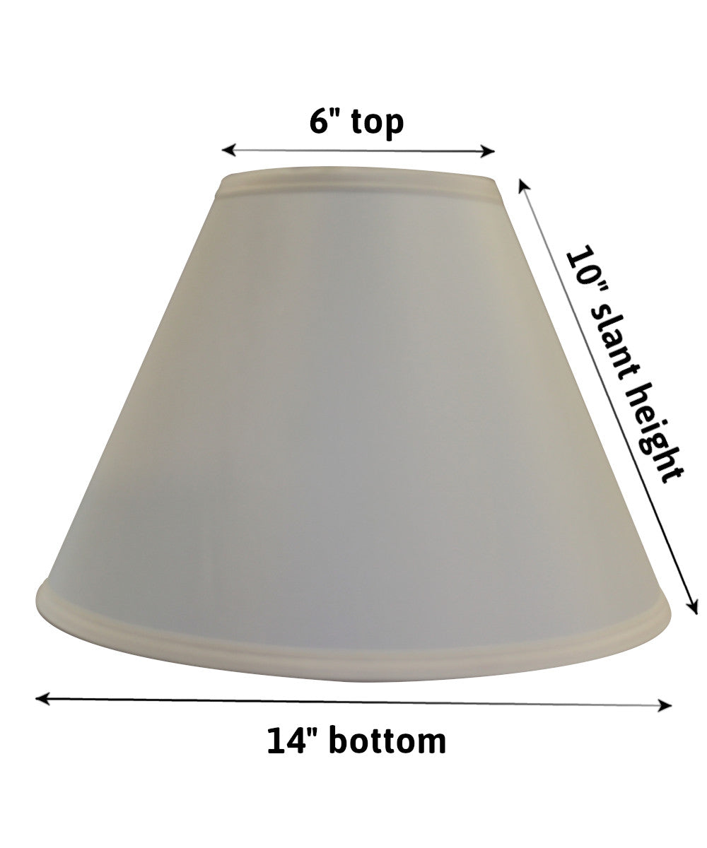 6"W x 10"H Medium Round Hard Back  Lamp ShadeEcru Poly Dolan Designs
