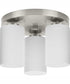 Cofield 12 in. 3-Light Transitional Flush Mount Brushed Nickel