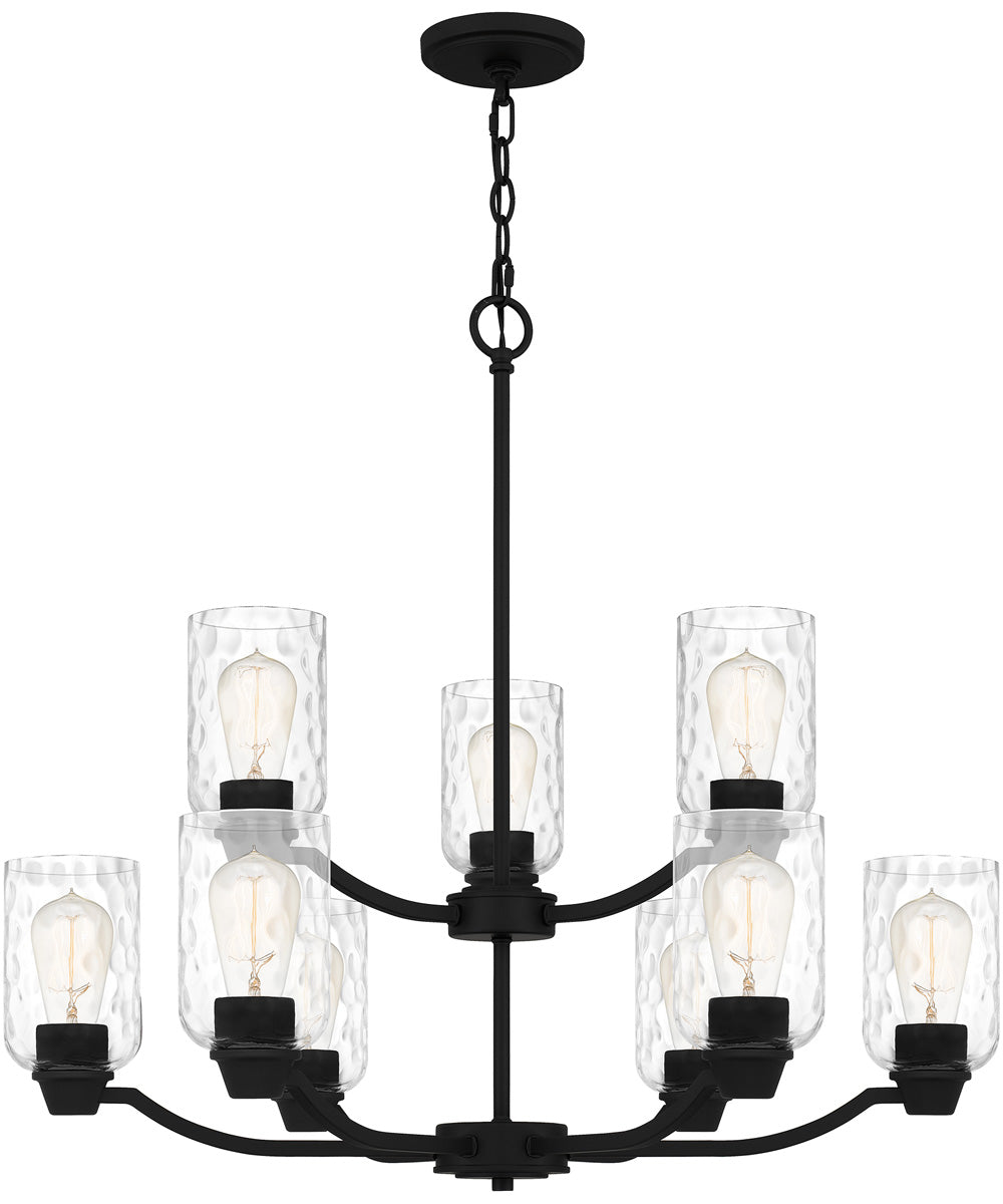 Acacia 9-light Chandelier Matte Black