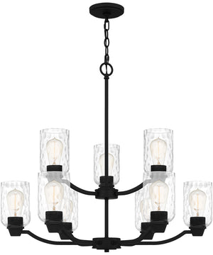 Acacia 9-light Chandelier Matte Black