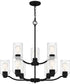 Acacia 9-light Chandelier Matte Black