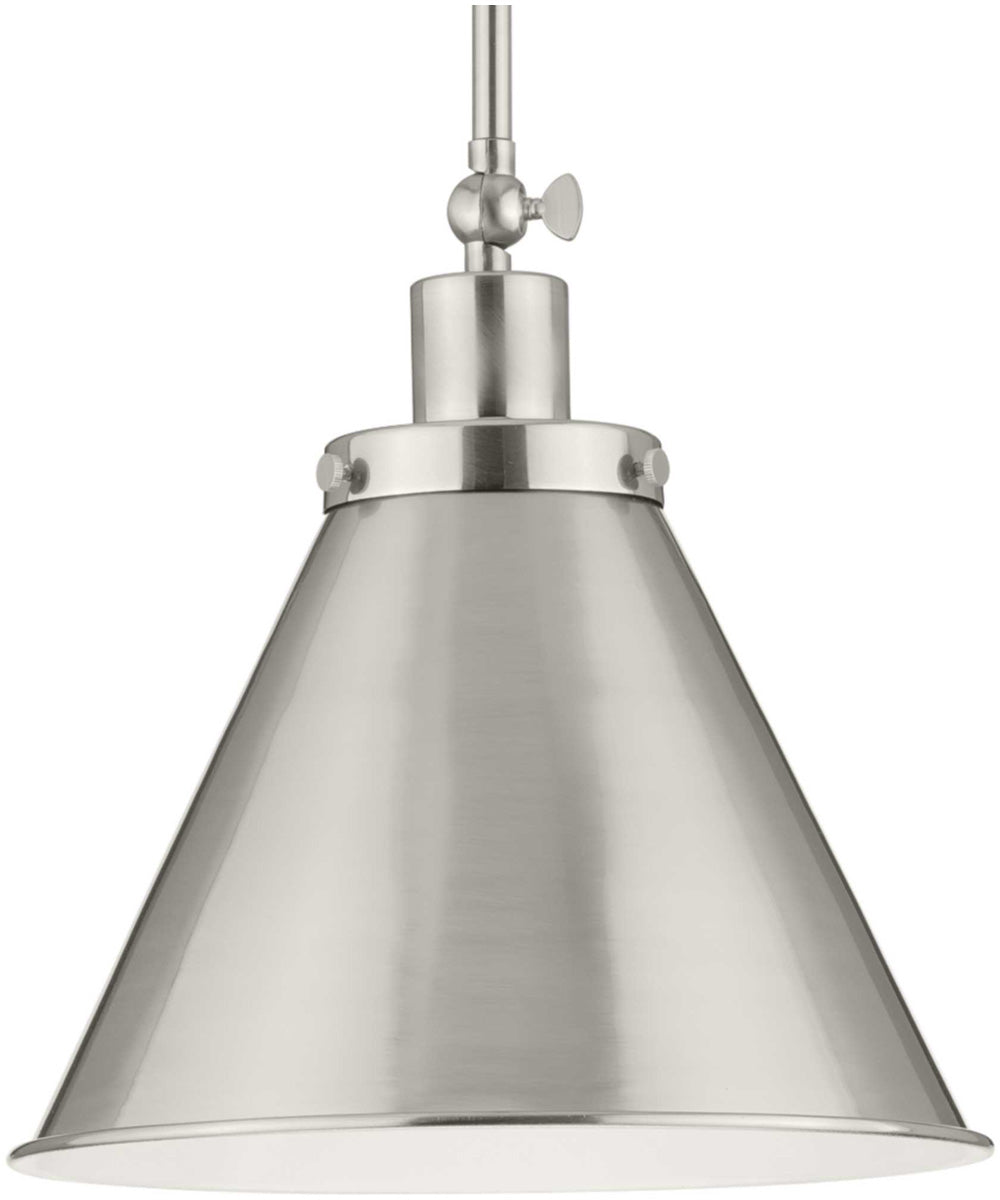 Hinton 1-Light Hanging Vintage Style Hanging Pendant Light Brushed Nickel