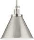 Hinton 1-Light Hanging Vintage Style Hanging Pendant Light Brushed Nickel