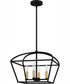 Concho Bay Large 4-light Pendant Matte Black
