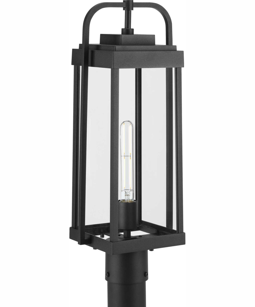 Walcott 1-Light Modern Farmhouse Outdoor Post Lantern Textured Black