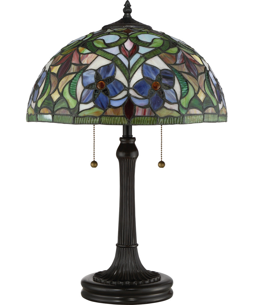Violets Small 2-light Table Lamp Vintage Bronze